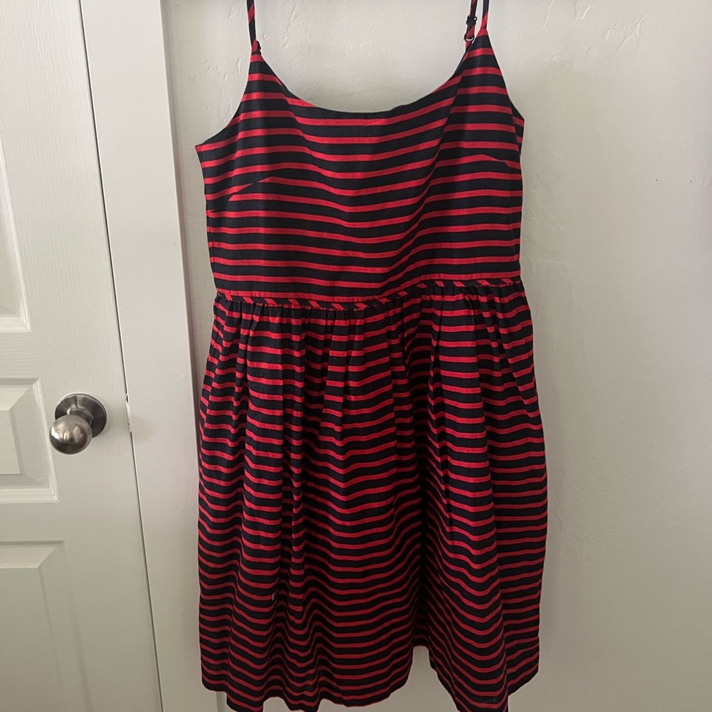 J Crew striped strap dress size 10.
